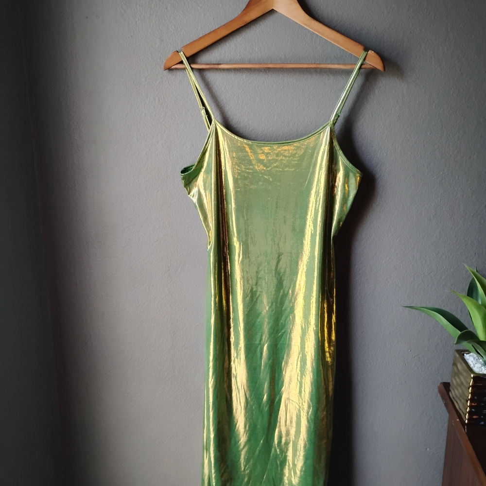 Elegant Green Slip Dress